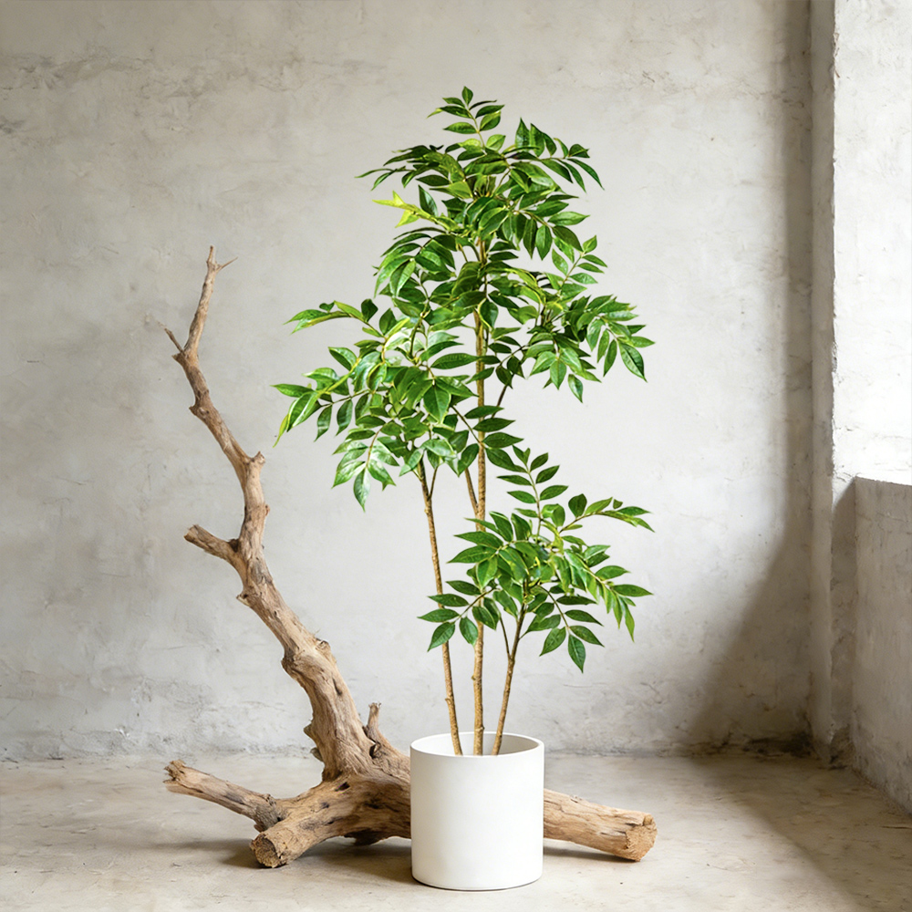 Rubber Plant Ficus - 76-140cm Artificial Rubber Tree Fake Banyan