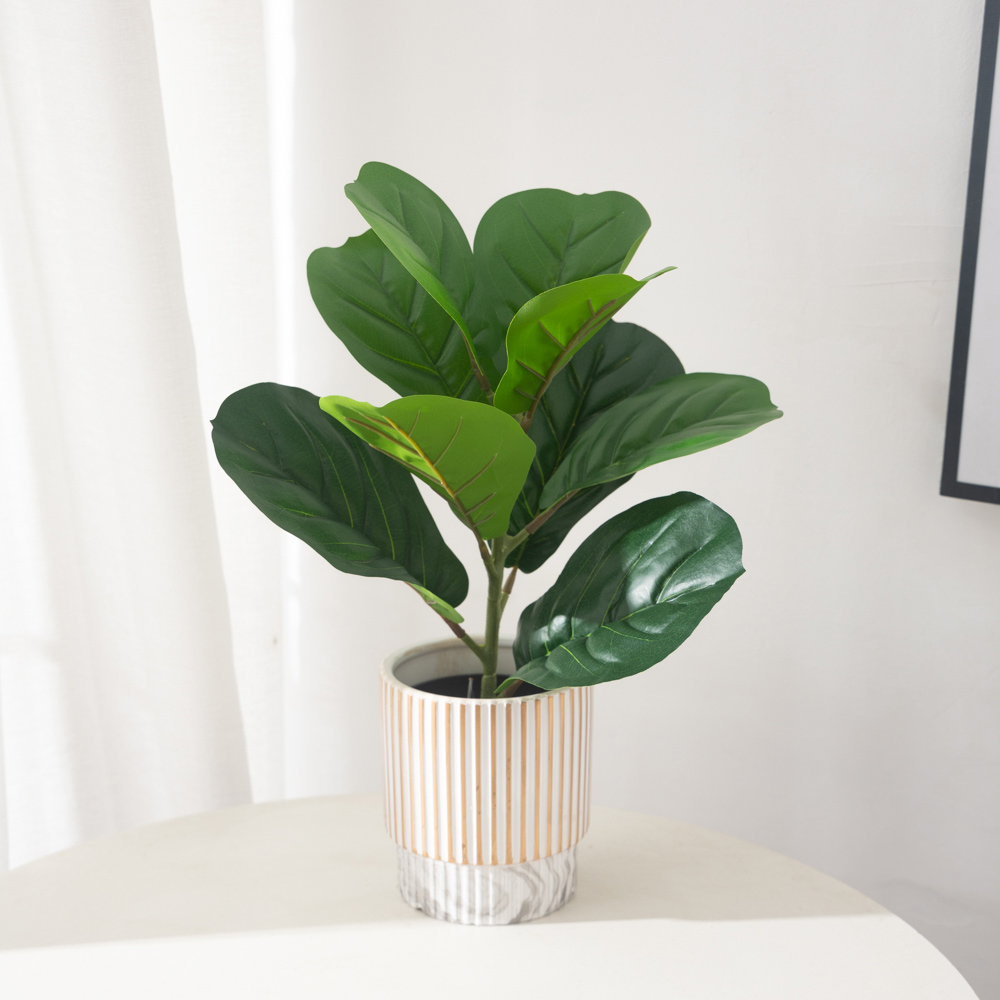 38cm 9 Forks Artificial Ficus  - Rubber Plant Ficus recension och pris