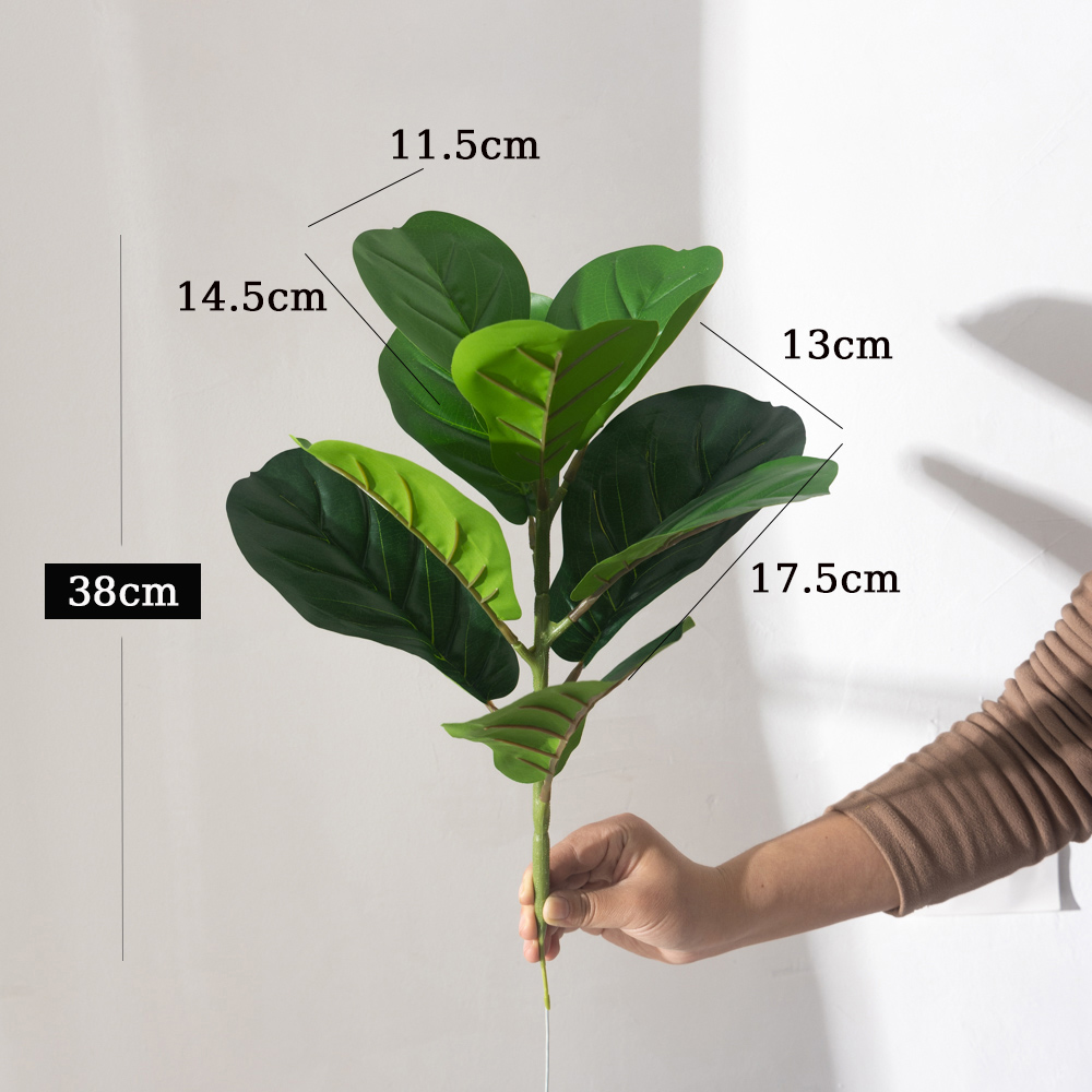 38cm 9 Forks Artificial Ficus  - Rubber Plant Ficus recension och pris