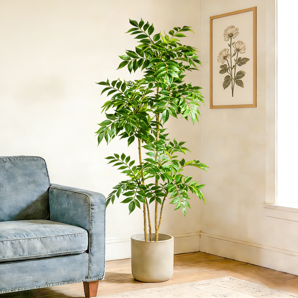 76-140cm Artificial Rubber Tre - Rubber Plant Ficus recension och pris