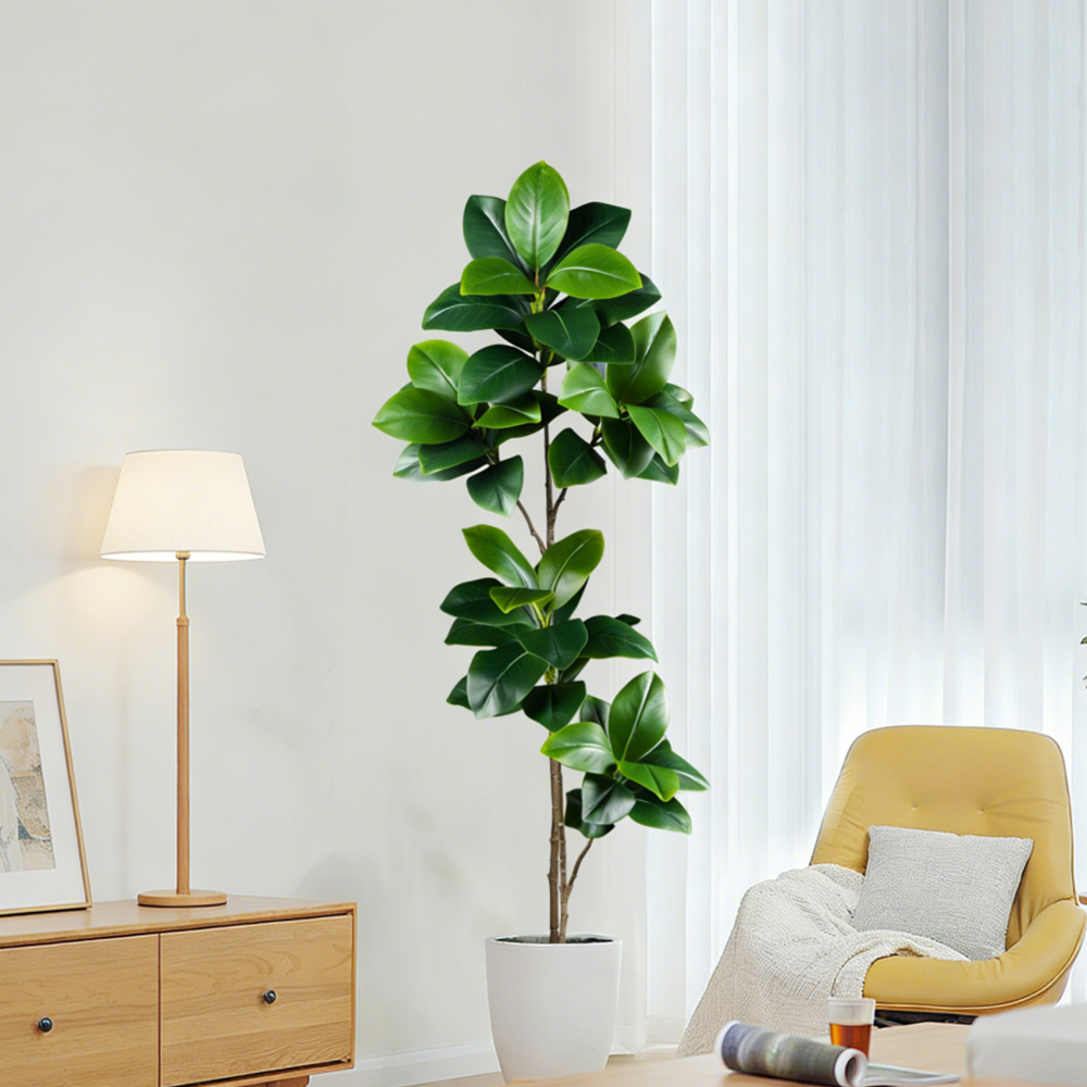 74-140cm Artificial Rubber Tre - Rubber Plant Ficus recension och pris