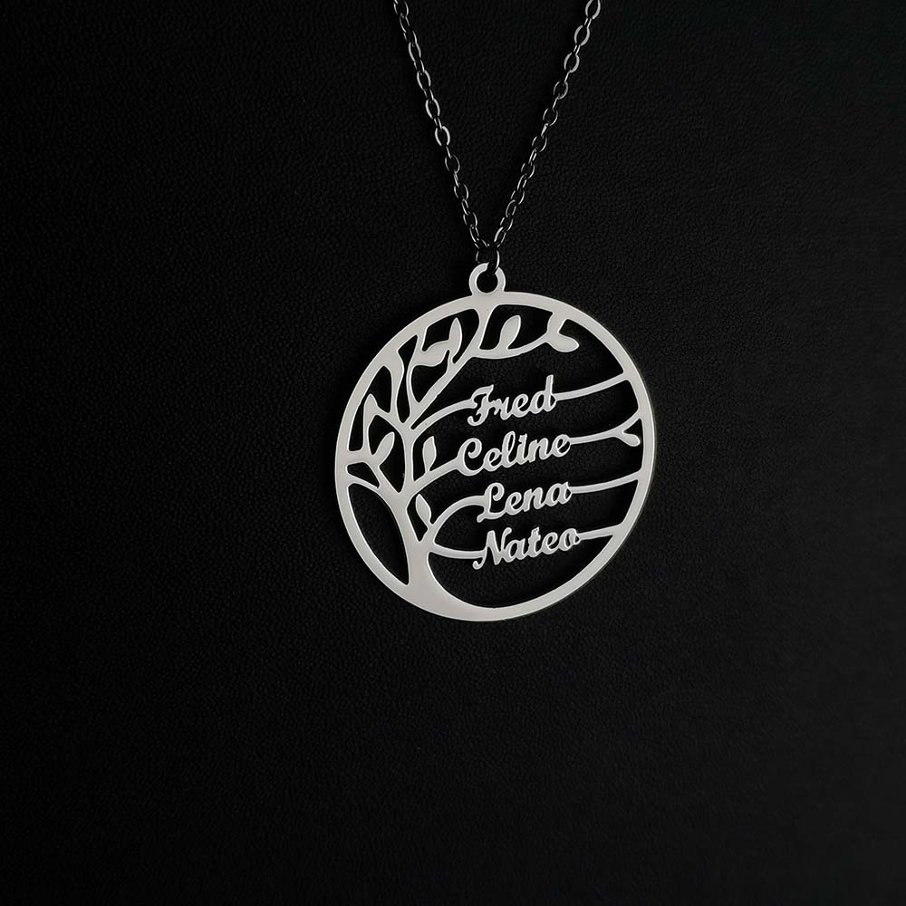 Custom Tree of Life Necklace f - Plant Parent Name recension och pris