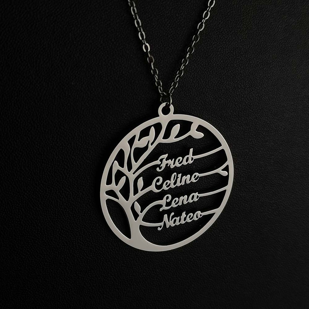Custom Tree of Life Necklace f - Plant Parent Name recension och pris