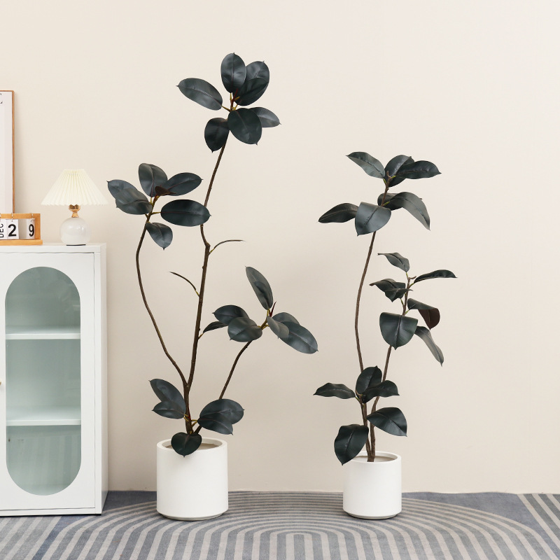Artificial Plastic Potted Plan - Rubber Plant Ficus recension och pris