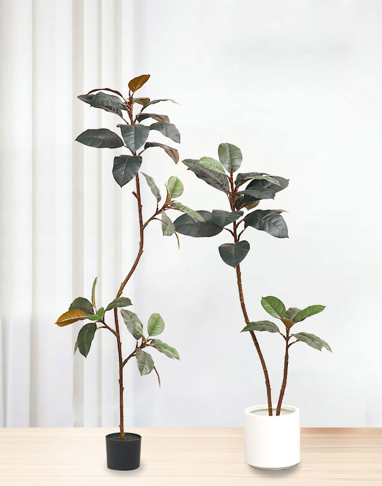Artificial Plastic Potted Plan - Rubber Plant Ficus recension och pris